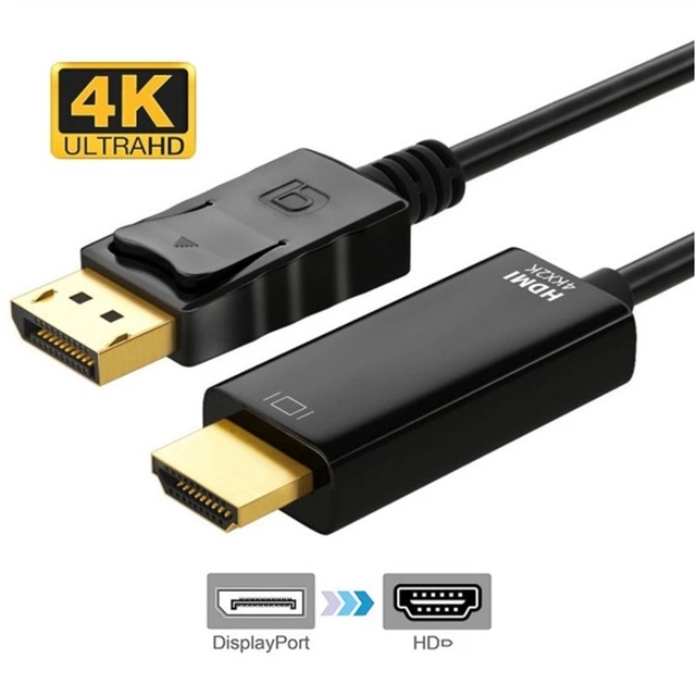 4K 30Hz -Compatible for Cable DP for Computer Monitor HDTV Projector Laptop Coaxial Twisted Pair Audio Video Adapter