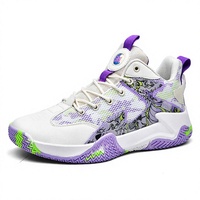 Chaussures de basketball respirantes antidérapantes pour l'entraînement, été, profil bas, empeigne en mesh, unisexe, semelle extérieure en caoutchouc, camouflage coloré, prêtes à l'emploi