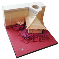 Blocs-notes en papier pour loisirs créatifs, 170 feuilles, motif Château 3D, notes adhésives originales, DIY, cadeau de Noël