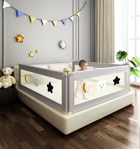 Toptan ayarlanabilir yatak çit-Güvenlik bebek yatağı koruma rayı Guard ayarlanabilir yatak koruyucu tam boy çocuk beşik yatak çit 100cm