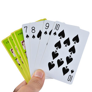 OEM buen precio logotipo personalizado CMYK impreso publicidad juego de póquer <span class=keywords><strong>Spider</strong></span> Solitaire papel promocional naipes con caja - Product Image 5