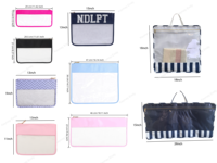 Sacs de rangement transparents personnalisables pour projets de broderie au point de croix, sacs de rangement imprimés, pochettes à fermeture éclair en toile, plastique et PVC pour maquillage