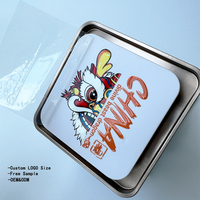 Autocollants en vinyle de dessin animé de Noël DTF durables et étanches en 3D imprimés personnalisés quantité minimale de commande 100 étiquettes d'emballage de jus de transfert de logo