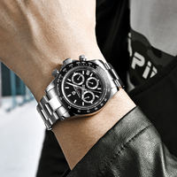 Reloj de Cuarzo Pagani Design 1644 Estilo Panda a Bajo Precio para Hombre, Cronógrafo de Lujo con Calendario, Envío Directo, Relojes Deportivos para Hombre