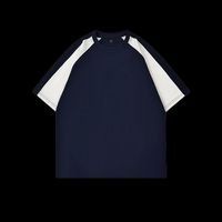 Fabricants de vêtements personnalisés couleur bloquant 260 grammes 100% coton été nouveautés col rond manches courtes t-shirt pour hommes
