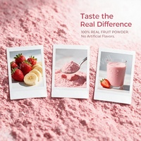 Poudre de smoothie substitut de repas OEM AegleWell riche en protéines, saveur fraise banane, avec poudre de fruits et vitamine C