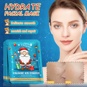 Masque facial hydratant en coton SADOER, thème Noël, blanchissant, pour femme - Product Image 2