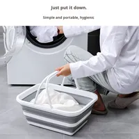 Nouvelle corbeille de rangement pliable moderne en plastique PP, forme rectangulaire, multifonctionnelle pour salle de bain, jouets et articles divers