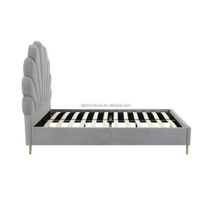 <span class=keywords><strong>Tessuto</strong></span> di velluto grigio scuro Design europeo <span class=keywords><strong>letto</strong></span> imbottito in <span class=keywords><strong>tessuto</strong></span> doppio/completo/<span class=keywords><strong>matrimoniale</strong></span> con testiera trapuntata - Product Image 3