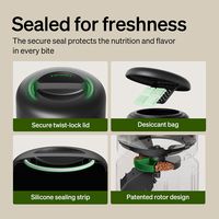 Distributeur automatique de nourriture pour chats et chiens 4L WiFi 5G, préservation de la fraîcheur, alimentation programmée, capteur de faible niveau de nourriture, 10 repas par jour, noir