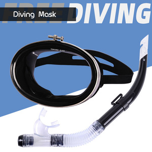 Adult Snorkel Mask Set Half Dry Swimming Goggles Myopia Face Mask <b>Large</b> <b>Frame</b> Fisherman Mask Water Sports - Product Image 3