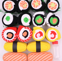 Chaussettes décontractées respirantes printemps-été pour hommes et femmes, boîte cadeau de nourriture et de sushis, chaussettes créatives personnalisées à la mode en coton
