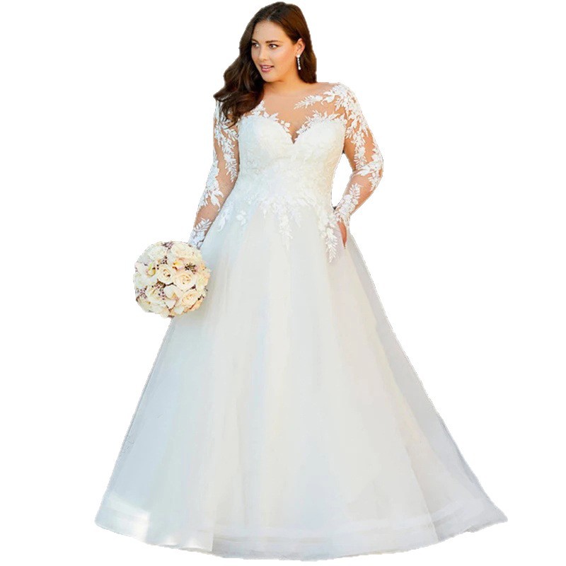 aliexpress lace wedding dress Luxury Ball Gown Wedding Dress Lace Bridal Gown Elegant Princess Wedding Dress Long Train Vestido de Novia amanda novias oficial