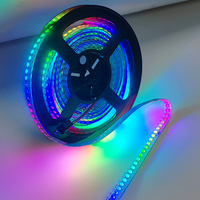 Bande LED adressable RGBIC DC24V 144 LED/m, PCB 12mm, découpe 1 LED par extrémité, alimentation max 10M, sans chute de tension pour enseignes commerciales