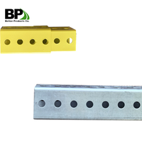 Poteau de signalisation en acier carré galvanisé à chaud, norme ASTM, 1-3/4" 2" 2-1/2", panneau d'avertissement routier, fabricant direct