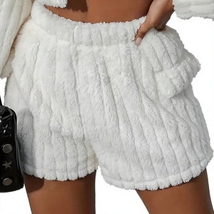 Shorts en polaire pour femmes, dernier design personnalisé, décontractés, respirants, doux, taille élastique, haute qualité, prix abordable - Product Image 1