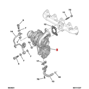 Turbocompresseur OE 1631887180 pour PEUGEOT <span class=keywords><strong>2008</strong></span> 3008 308 508 1.5 1.6 2.0 <span class=keywords><strong>BlueHDi</strong></span> 130 - Product Image 2