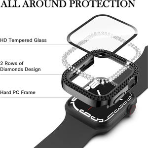 Umper Csobre pple emperempered Lass ililm overs iiamond rotrotective ase or pple atatch 8 45mm 7 6 <span class=keywords><strong>se</strong></span> <span class=keywords><strong>40</strong></span>/44mm 41mm iWatch series 8 5 4 3 - Product Image 2