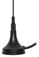 Antenne TV numérique intérieure DVB-T, base magnétique à ressort hélicoïdal, câble RG174, connecteurs F/mâle, gain 5 dBi, VSWR 1.8, multibande 50