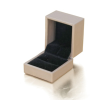 Caja de Joyería de Papel Perlado de Lujo con Logotipo Personalizado, Caja de Regalo con Bisagras para Anillos y Aretes