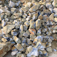 Vente en gros Agate bleue brésilienne naturelle de haute qualité, gravure sculptée de pierres précieuses de grande taille pour le traitement des bijoux, mascotte
