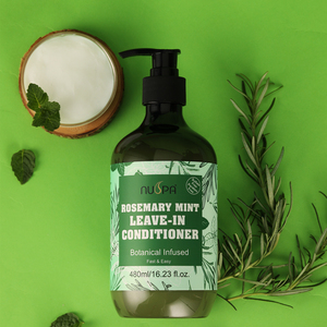 Après-shampoing <span class=keywords><strong>crème</strong></span> sans rinçage à base <span class=keywords><strong>de</strong></span> plantes biologiques à la menthe et au romarin pour la réparation et l'hydratation des cheveux abîmés - Product Image 3