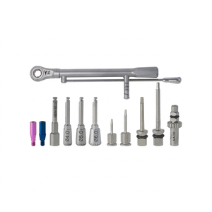 Stainless Steel Manual Dental <b>Screw</b> <b>Driver</b> Tools Dental Implant <b>Torque</b> Wrench Ratchet 15-70ncm Universal Restoration Tools Set - Product Image 1