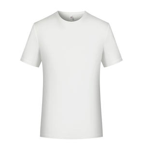 เสื้อยืดคอกลมแขนสั้นผ้าฝ้ายสีทึบสีชมพูชุดทำงานเพื่อการพักผ่อน - Product Image 3