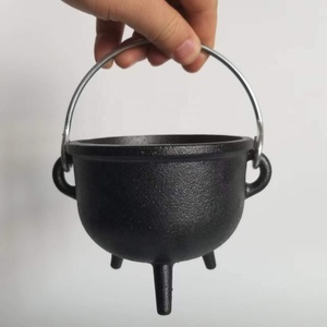 Nouveau Pot en fonte robuste Sant Paolo pour encens et bâtonnets de <span class=keywords><strong>Wicca</strong></span>, avec poignée et couvercle de 4,3 pouces - Product Image 6