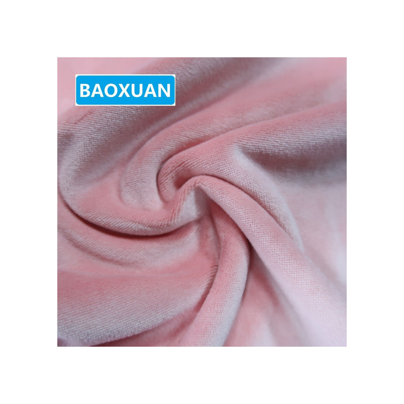 Factory outlet brushed pink 100% polyester quilted velvet fabric for pyjamas