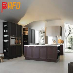 <span class=keywords><strong>Brun</strong></span> cuir sans cadre Shaker armoire <span class=keywords><strong>Florence</strong></span> Collection accessoires de meubles de cuisine intelligents comptoir stratifié pour la vente en gros - Product Image 1