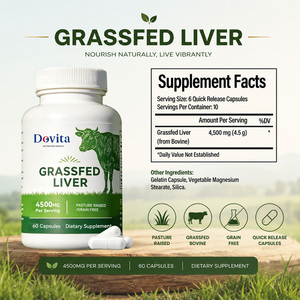 OEM ODM One Stop Service Grass Fed Beef <b>Liver</b> Capsules Pasture Raised Non GMO Energy Skin Nails Care 120 Gluten-Free Immune - Product Image 2