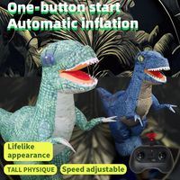 Dinosaure électrique grandeur nature de 0,9 m, télécommande, rotation à 360 degrés, jouet animal gonflable mobile, suivez-moi, portée de 40 m