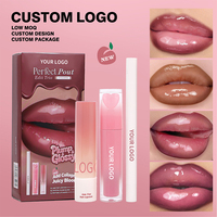 Kit repulpeur de lèvres 3-en-1 : Rouge à lèvres, gloss et crayon à lèvres avec peptides de collagène, maquillage longue tenue brillant 4 couleurs
