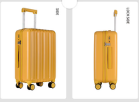 Valises de voyage en ABS et PC, ensembles de bagages à roulettes avec motif papillon, 4 roues