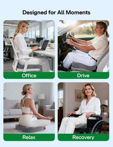 Office Chair Seat Cushions & Pillow Lumbar Support <b>Car</b> Back Support Memory Foam Woven Pillow Set Washable Cover - Product Image 5