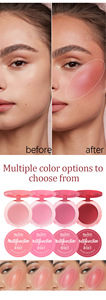 Palette de fard à joues Erbuk Mineral à fini naturel longue durée avec des couleurs pêche et rose, poudre mate douce pour le <span class=keywords><strong>maquillage</strong></span> du visage 15g - Product Image 3