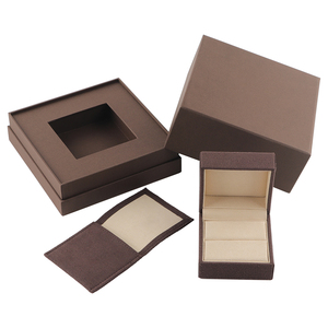 Flip Open Hard Rigid <b>Biodegradable</b> Art <b>Paper</b> Jewelry Gift Box with Sponge Lining Embossing Matte Finish Custom Logo Size Options - Product Image 4