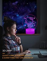 Lampe intelligente decor maison bedroom led design lights lumineuse veilleuse led 3d acrylique board cat panda cute lamp