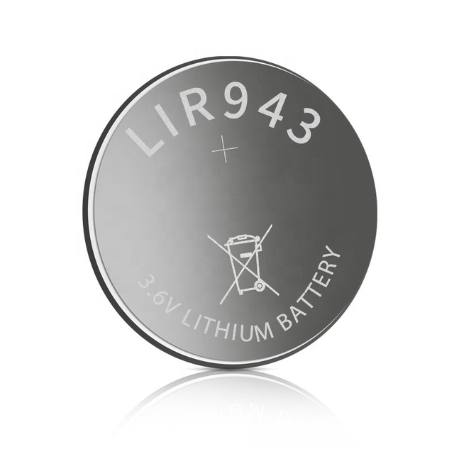 LIR943 3.6V 28mAh High Quality Lithium Li-ion Rechargeable Button Coin Cell Battery in Stock