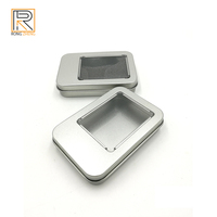 Scatola in Latta Riciclabile con Rivestimento UV Personalizzato per Tè, Olio di Argan, Medicinali, Design a Conchiglia con Finestra