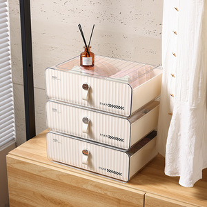 Drawer Style Underwear Storage Box 3 In 1 Dustproof Divider For Bras Socks Intimate Apparel Organizing Drawer Cabinet - Product Image 1