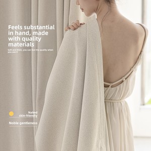 Gorden Jendela Kamar Tidur Mewah Ringan Bebas Formaldehida Ramah Lingkungan Berlubang dengan Pengait Dua Sisi yang Dapat Disesuaikan, Tahan Cahaya Sepenuhnya - Product Image 4