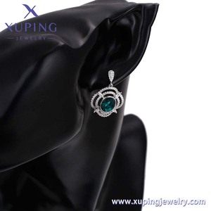 Joyería XUPING 93892, gran oferta, pendientes de cristal multicolor, pendientes creativos de color dorado chapados en platino simples a la moda para mujer - Product Image 6