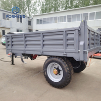 Remorque agricole à benne basculante hydraulique de grande capacité 9t 10t, tractée par un tracteur, pour le transport de matériel de récolte agricole