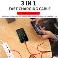 Precio de fábrica 3 en 1 Venta caliente Accesorios para teléfonos móviles 2,0 a Tipo-c Cable DE DATOS USB Carga rápida Móvil al por mayor