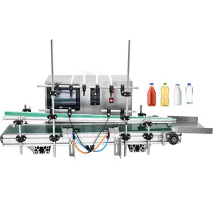 High Speed Automatic 4 Diaphragm Pump Liquid Soap Hand Sanitizer Bottle Olive Oil Filling Machine With Low Price