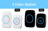 Sonnette de porte audio sans fil intelligente pour la maison, 38 mélodies, interphone vidéo étanche IP44, nouveau design noir et blanc, en promotion