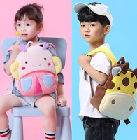 Mochila Infantil 3D con Diseño de Animal, Cierre de Cremallera Anti-Robo, 18 Pulgadas, Unisex, de Felpa, para la Escuela, Portátil, de Pequeña Capacidad
