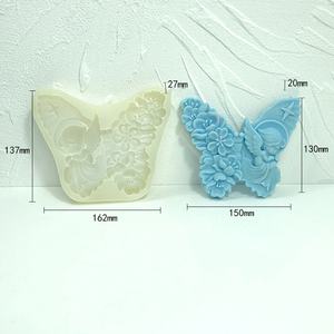 Fleur <span class=keywords><strong>Ange</strong></span> Bougie Parfumée Moule 2D Fleur <span class=keywords><strong>Ange</strong></span> diffuseur Pierre Goutte En Plastique Décoration Plâtre Silicone Moule - Product Image 6